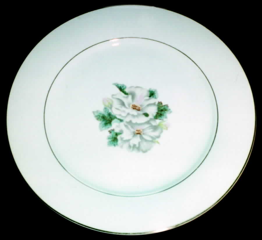 Center Flower (Rim) Dinner Plate by Imperial (Japan)-1