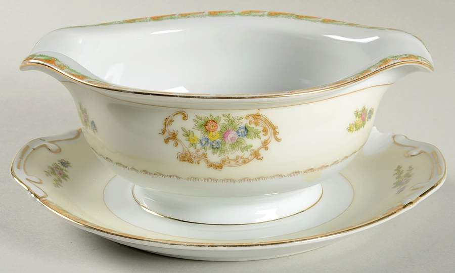 Corina Gravy Boat with Attached Underplate by Imperial (Japan)-1