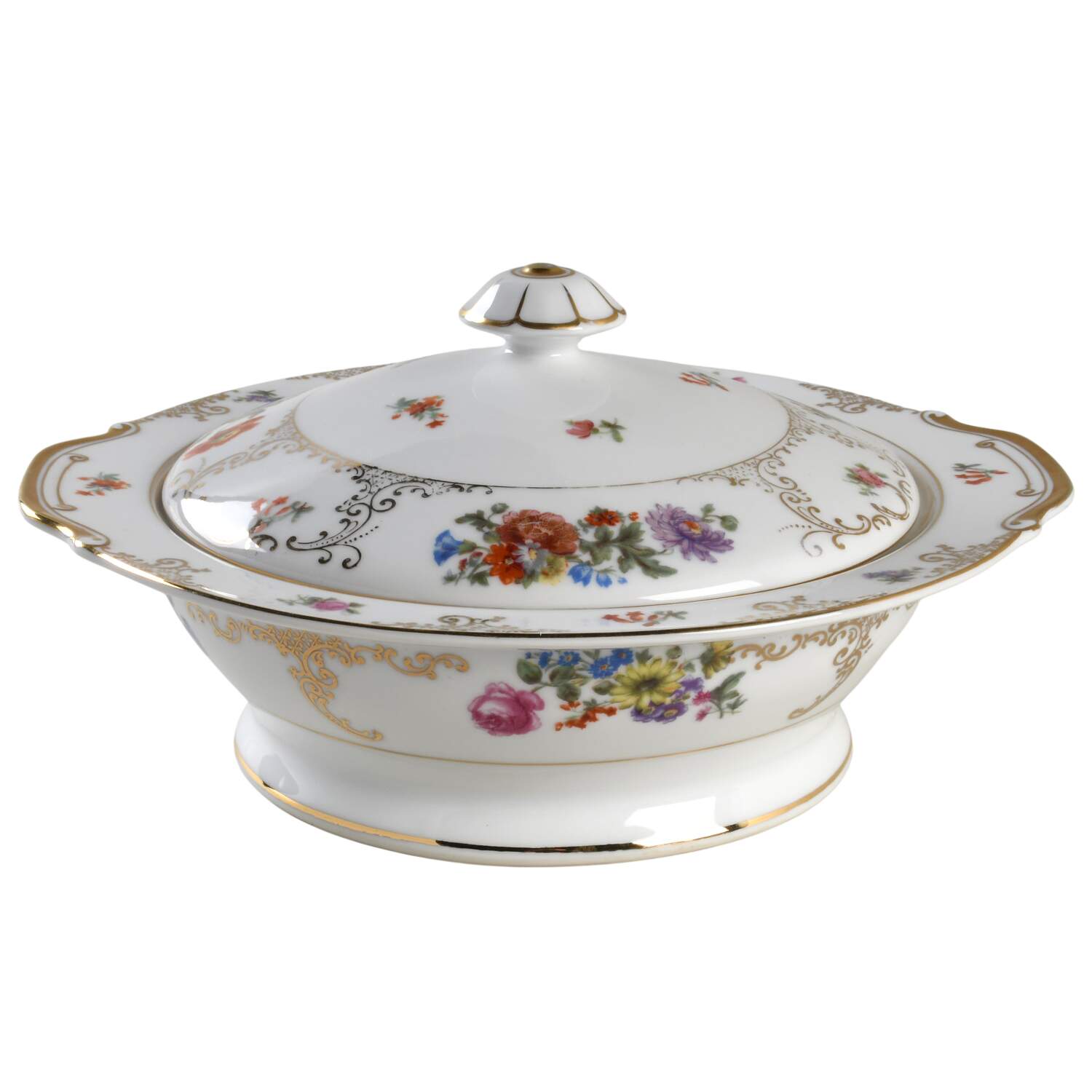 Dresdania Round Covered Vegetable by Imperial (Japan)-1