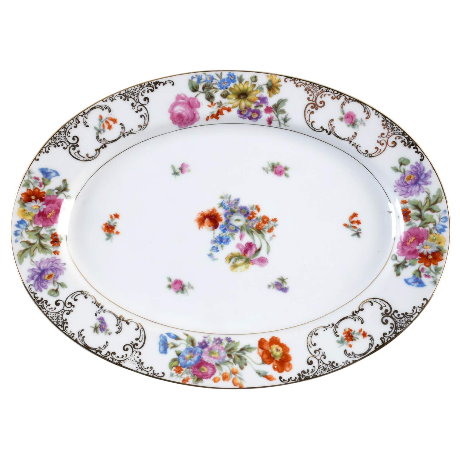 Dresdania 12" Oval Serving Platter by Imperial (Japan)-1