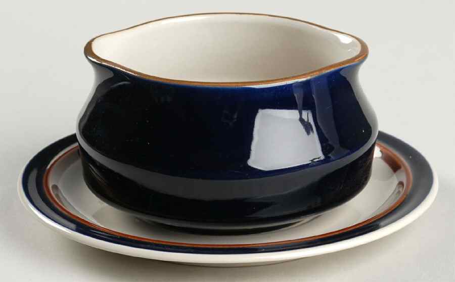 Imperial Blue Gravy Boat & Underplate by Imperial (Japan)-1