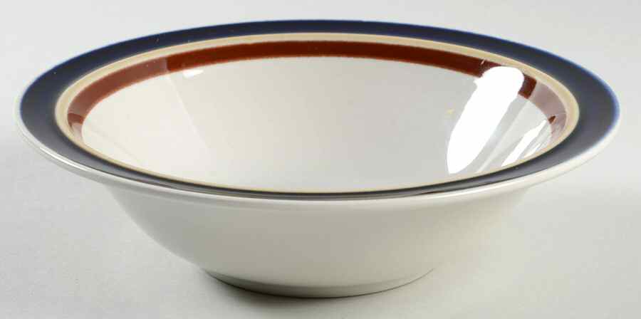 Imperial Blue Rim Cereal Bowl by Imperial (Japan)-1