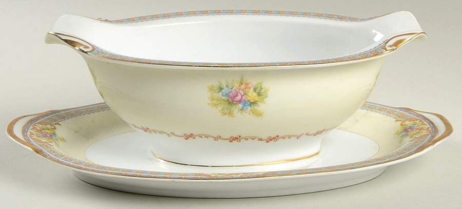 IMP1 Gravy Boat with Attached Underplate by Imperial (Japan)-1