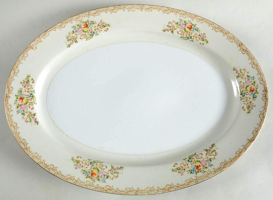 IMP7 15" Oval Serving Platter by Imperial (Japan)-1