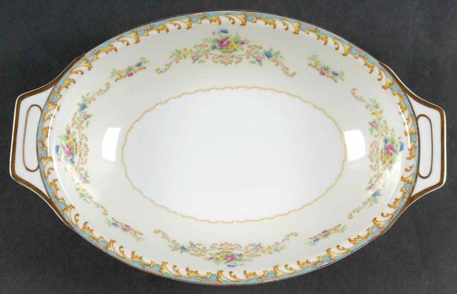 Jacqueline (Blue Edge) 11" Oval Vegetable Bowl by Imperial (Japan)-1