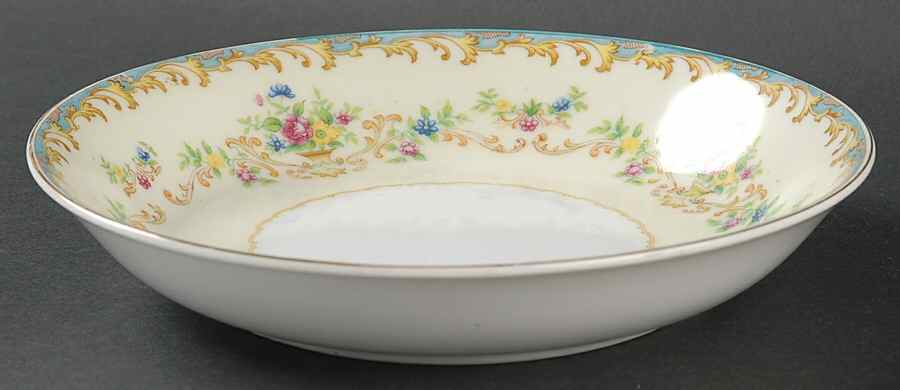 Jacqueline (Blue Edge) Coupe Soup Bowl by Imperial (Japan)-1