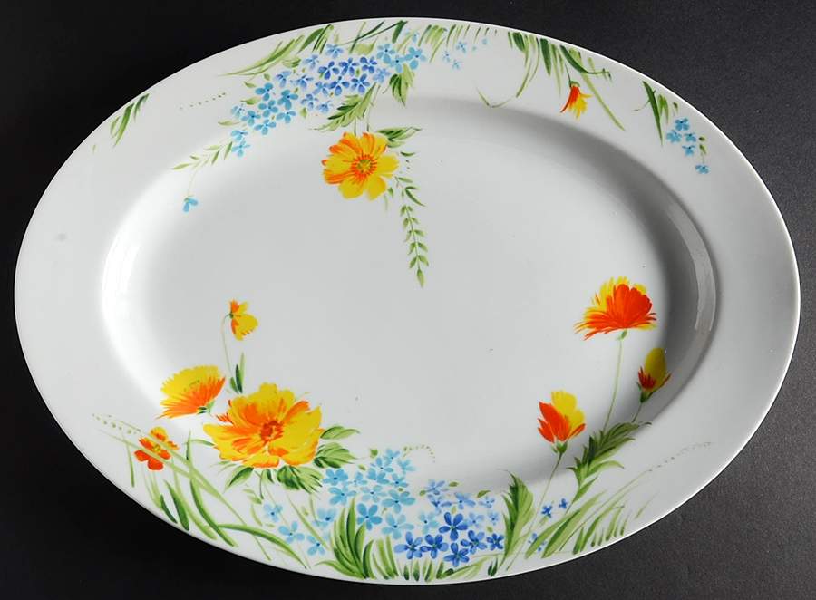 Just Spring 14" Oval Serving Platter by Imperial (Japan)-1
