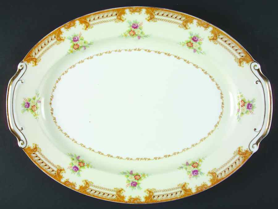 Normandie 16" Oval Serving Platter by Imperial (Japan)-1
