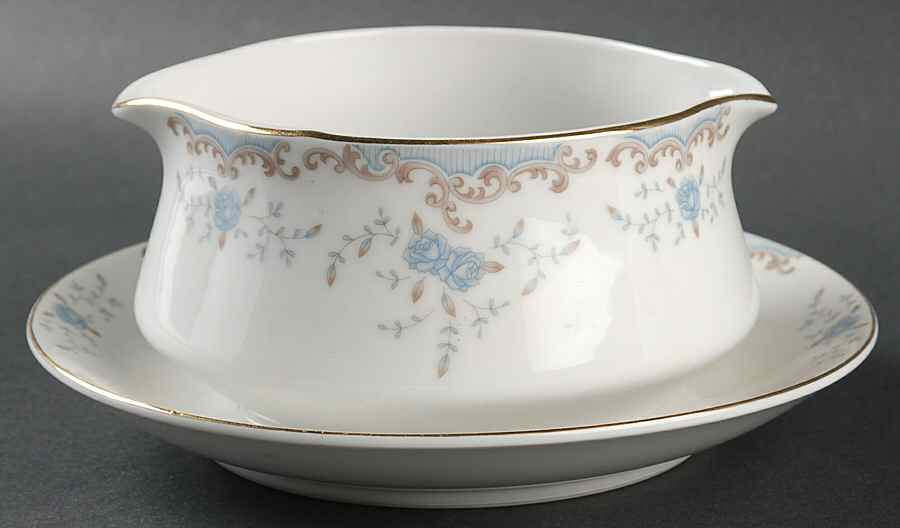 Seville Round Gravy Boat/Attached Underplate by Imperial (Japan)-1