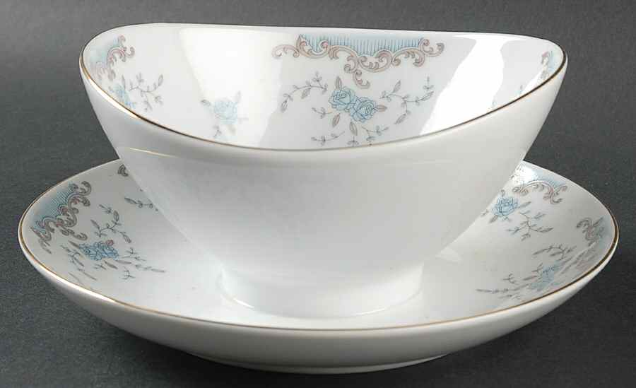 Seville Round Gravy Boat/Attached Underplate by Imperial (Japan)-1