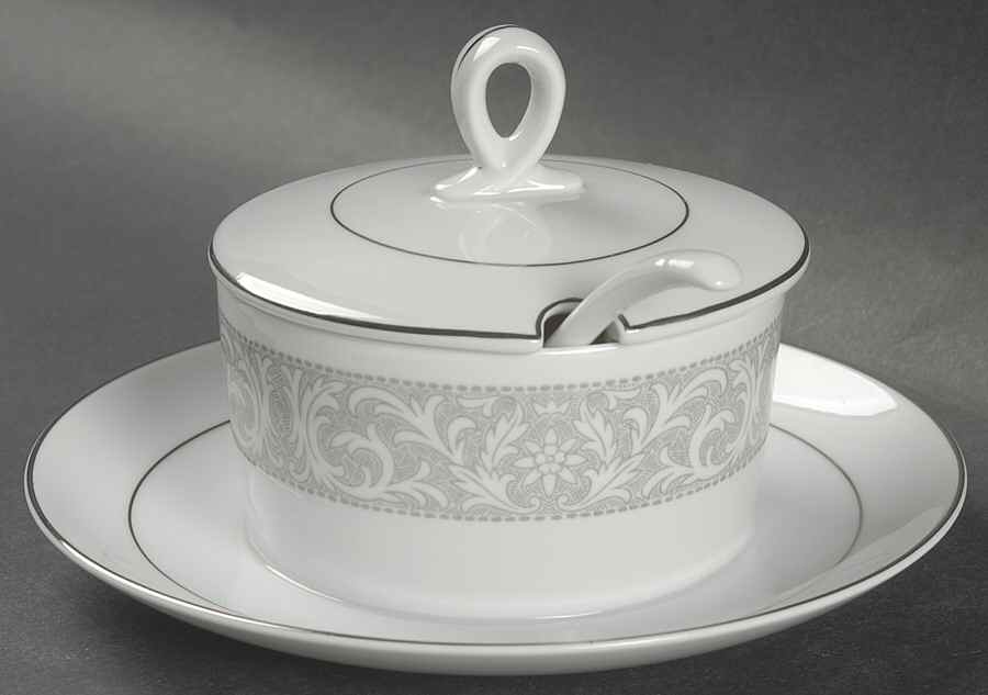 Whitney Mayonnaise W/Attached Underplate,Lid & Ladle by Imperial (Japan)-1