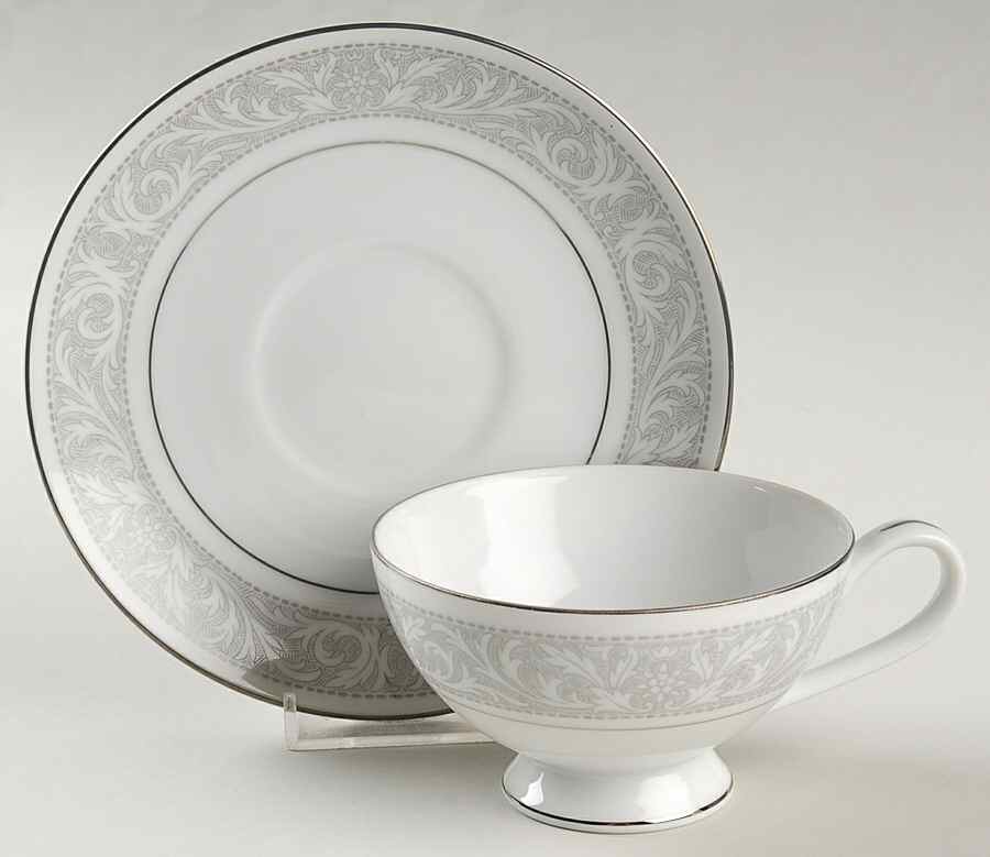 Whitney Footed Cup & Saucer Set by Imperial (Japan)-1