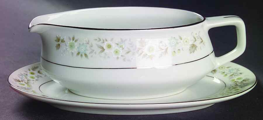 Wild Flower Gravy Boat & Underplate/Relish by Imperial (Japan)-1