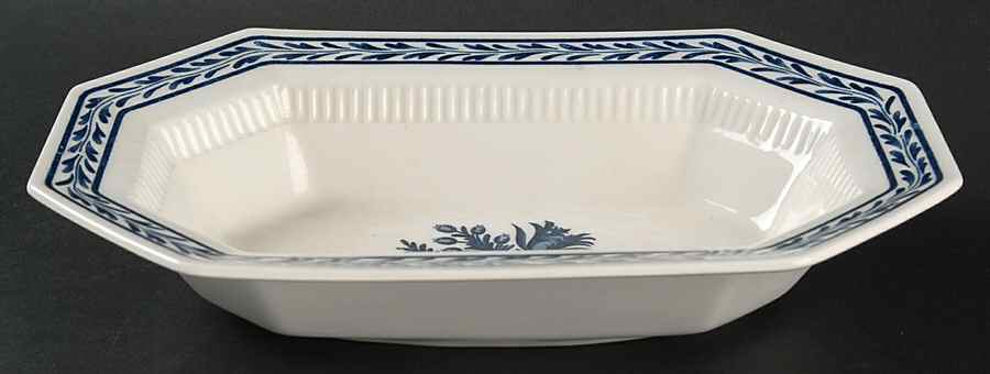 Blue Tulip 9" Oval Vegetable Bowl by Independence-1