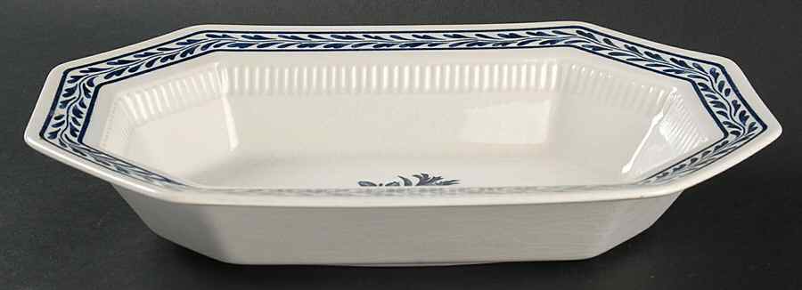 Blue Tulip 10" Oval Vegetable Bowl by Independence-1