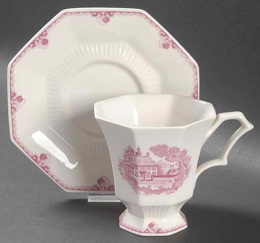 Carriage House Footed Cup & Saucer Set by Independence-1