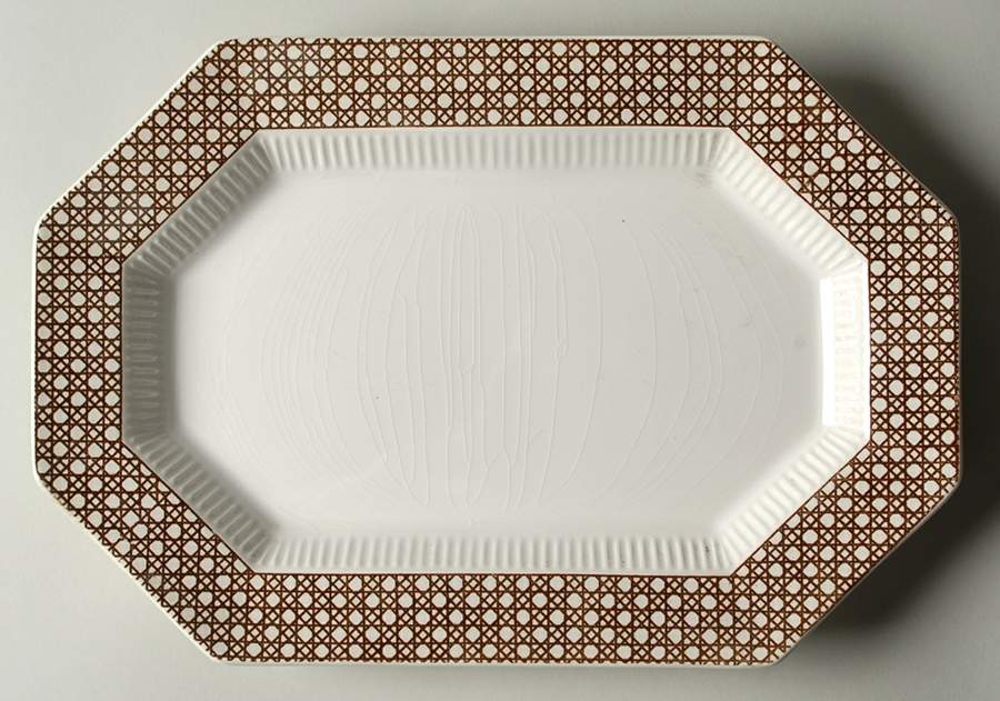 Cane Brown 13" Oval Serving Platter by Independence-1