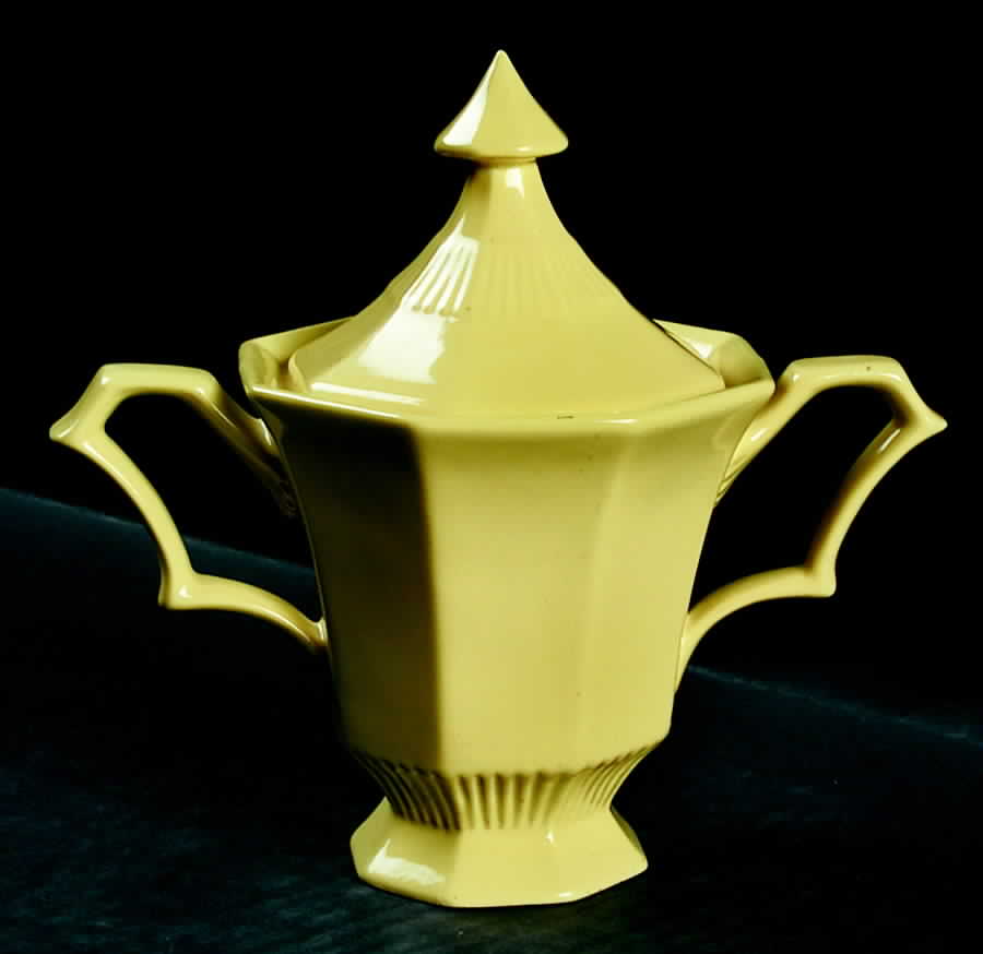 Daffodil  All Yellow Sugar Bowl & Lid by Independence-1