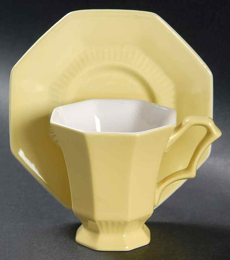 Daffodil  All Yellow Footed Demitasse Cup & Saucer Set by Independence-1