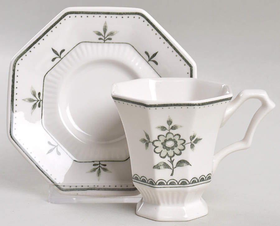 Provincial Flower Footed Demitasse Cup & Saucer Set by Independence-1