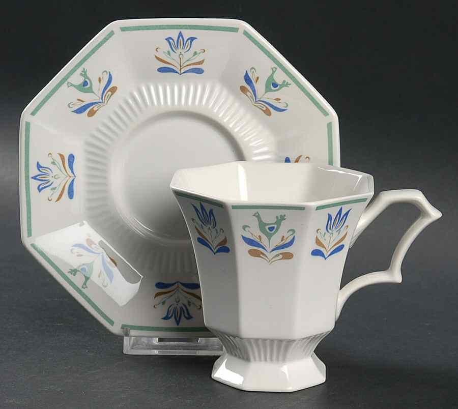 Shenandoah Footed Cup & Saucer Set by Independence-1