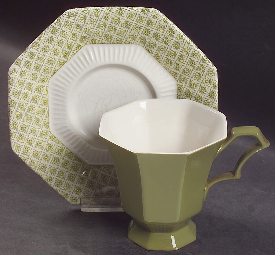 Verdette Footed Cup & Saucer Set by Independence-1