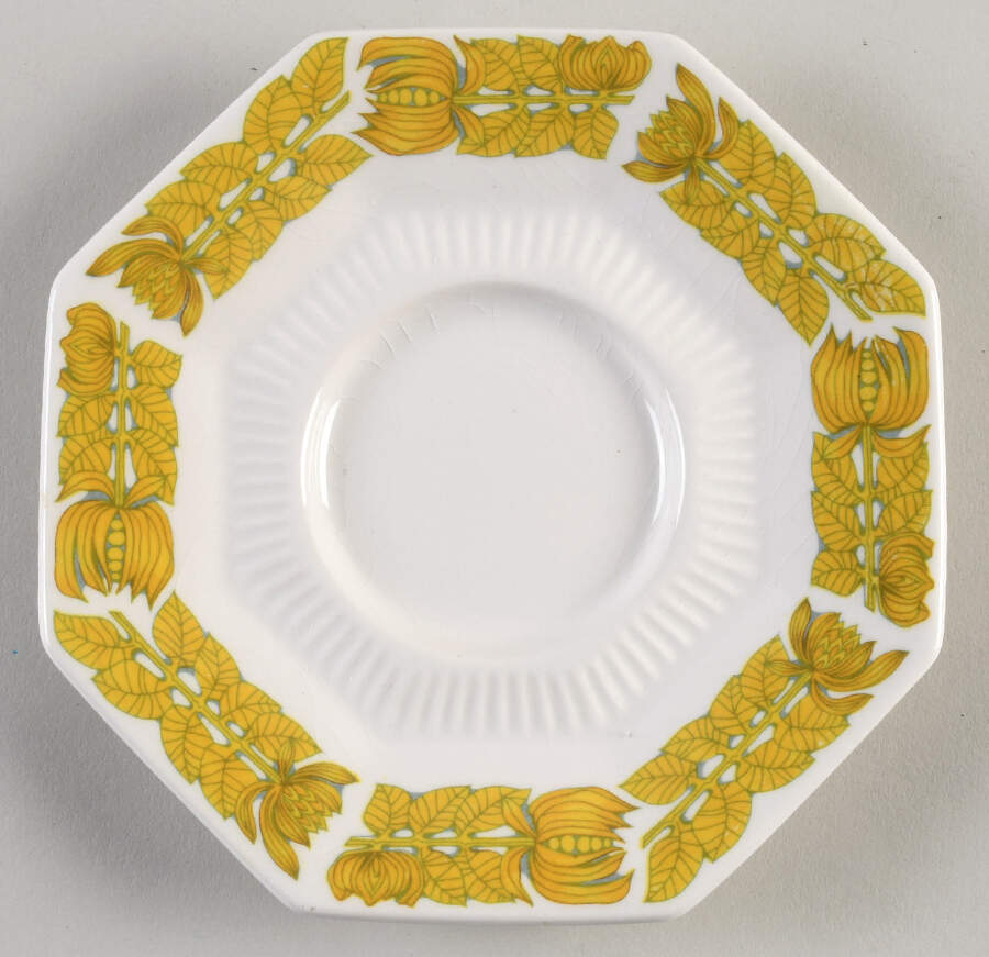 Yellow Bouquet Saucer by Independence-1