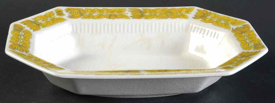 Yellow Bouquet 9" Oval Vegetable Bowl by Independence-1