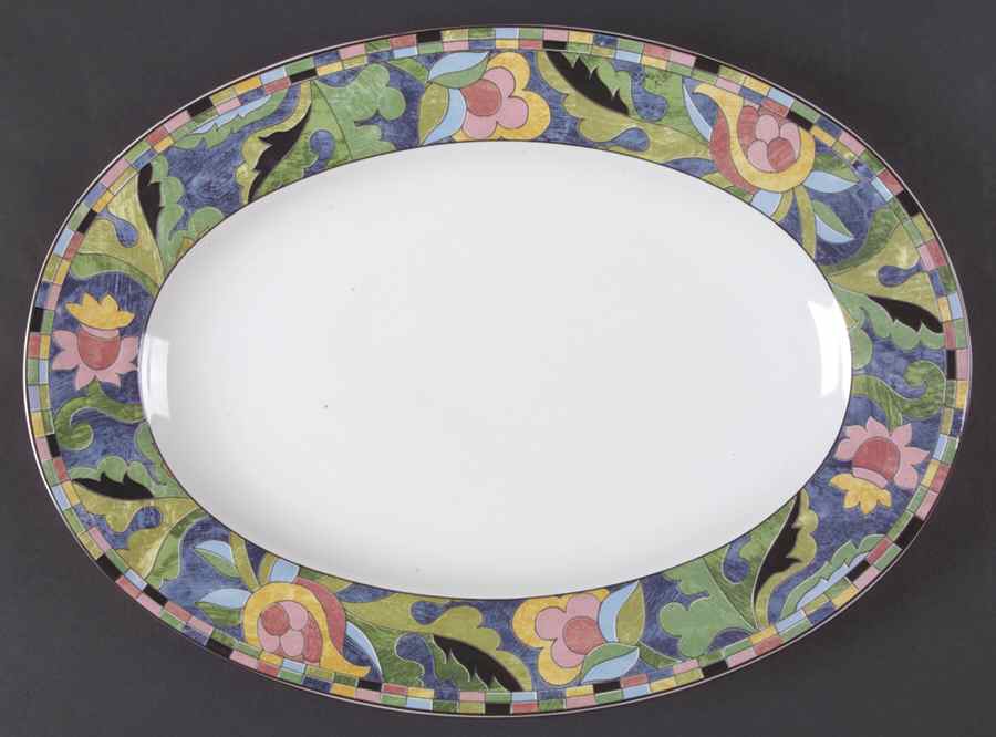 Fantasia 14" Oval Serving Platter by Interiors (PTS)-1