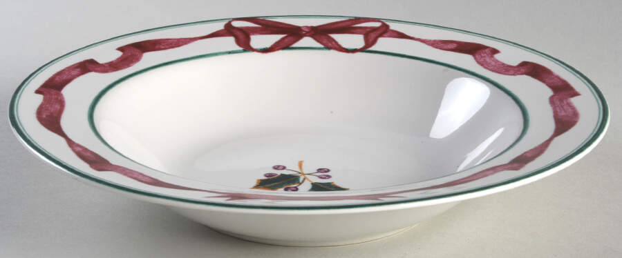 Hollie's Christmas Large Rim Soup Bowl by Interiors (PTS)-1