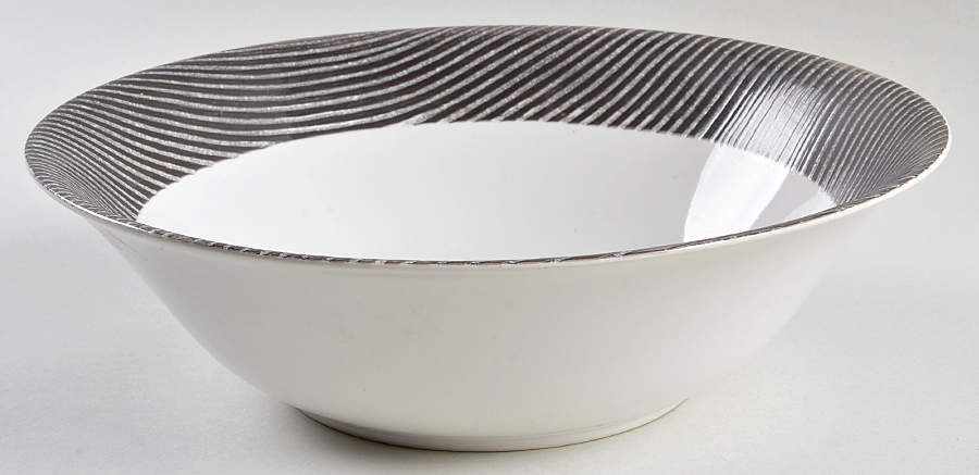 Marina Black 10" Round Vegetable Bowl by Interiors (PTS)-1