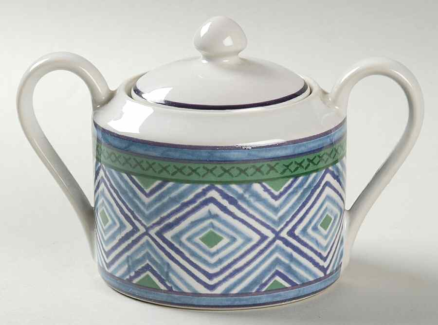 Mosaic Sugar Bowl & Lid by Interiors (PTS)-1