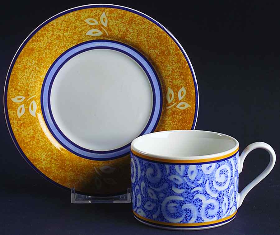 Pompeii Flat Cup & Saucer Set by Interiors (PTS)-1