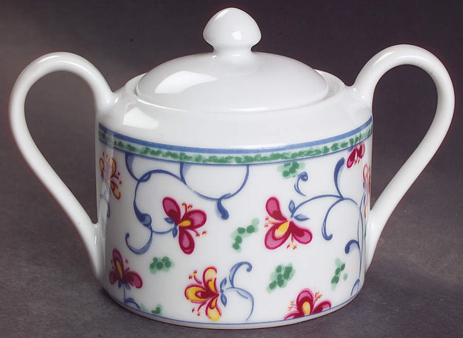 Portuguese Tile Sugar Bowl & Lid by Interiors (PTS)-1