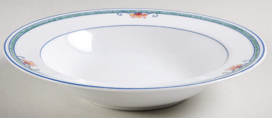 Portuguese Tile Large Rim Soup Bowl by Interiors (PTS)-1
