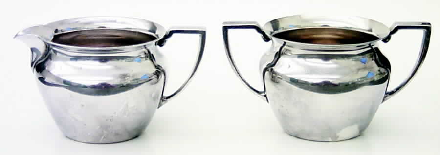 Concord (Silverplate, Hollowware) Plated Mini Creamer and Open Sugar by International Silver-1