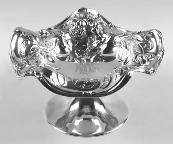 Sterling Hollowware Round Sterling Footed Centerpiece by International Silver-1