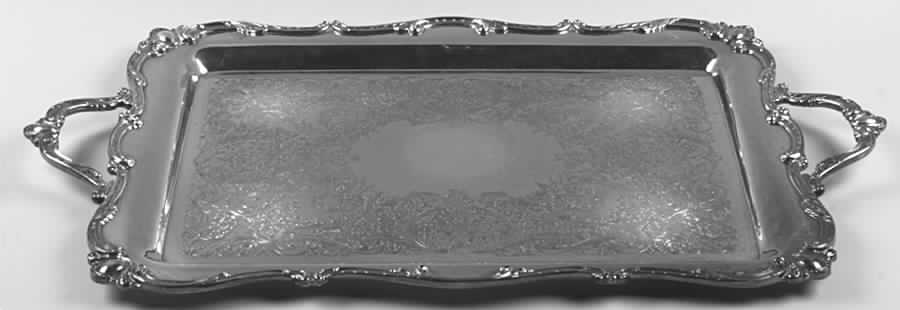 Rochelle (Silverplate, Hollowware) Large Silverplate Waiter Tray by International Silver-1