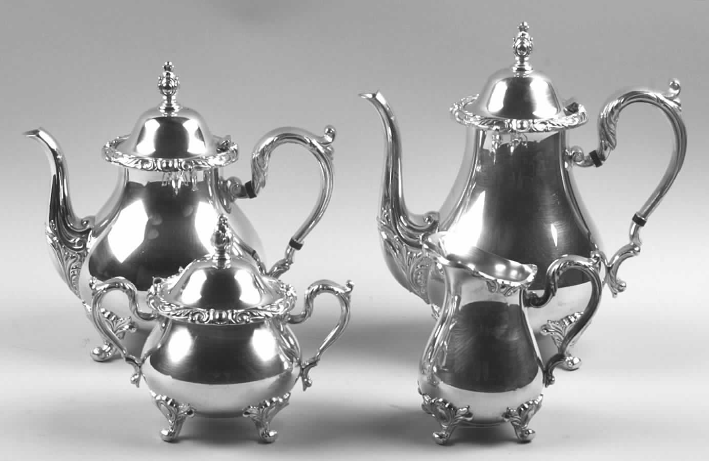 Rochelle (Silverplate, Hollowware) (4 Piece) Silverplate Tea Set by International Silver-1