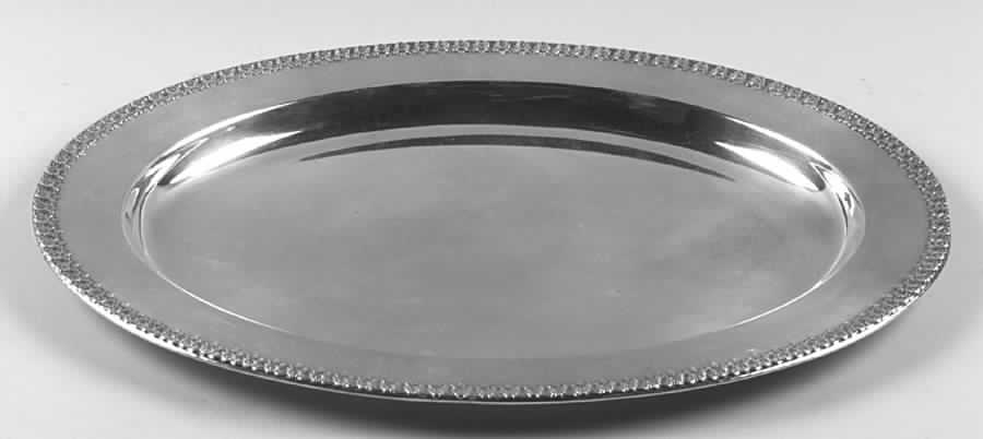 Rose Marie (Silverplate Hollowware) Small Plated Meat Platter No Well by International Silver-1