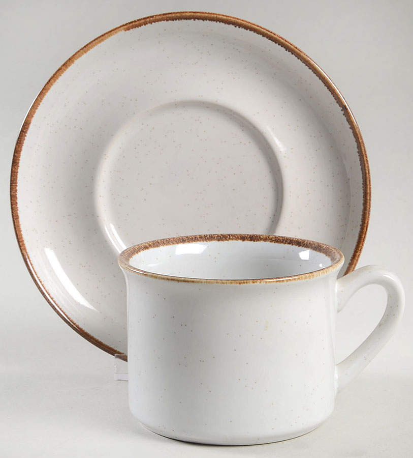 Accent Flat Cup & Saucer Set by International-1