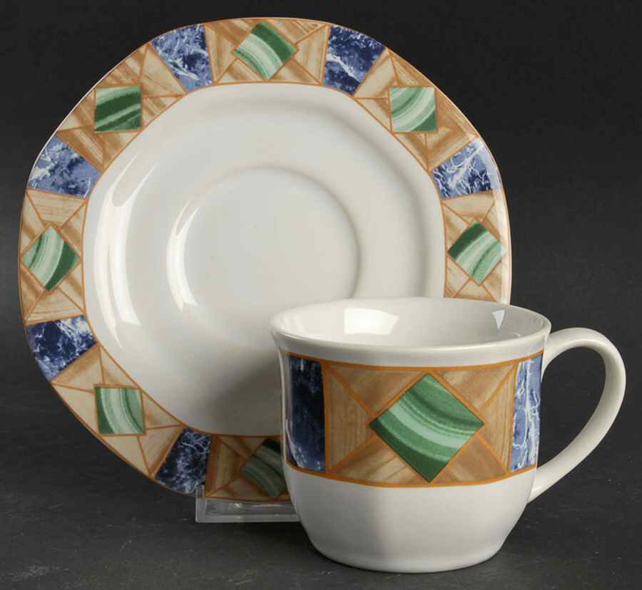 Alexandria Flat Cup & Saucer Set by International-1