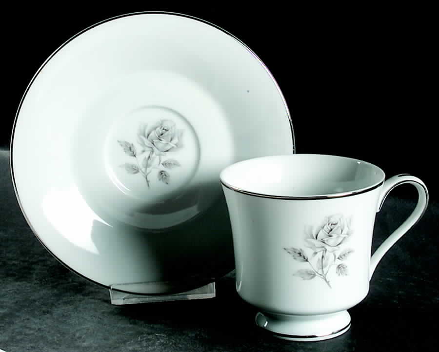 Allure Footed Cup & Saucer Set by International-1