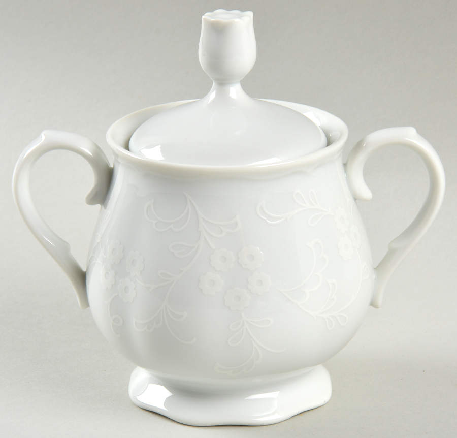 Antique Lace Sugar Bowl & Lid by International-1