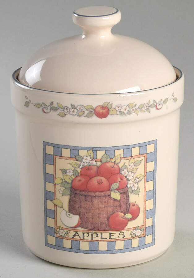 Apple Basket Small Canister & Lid by International-1