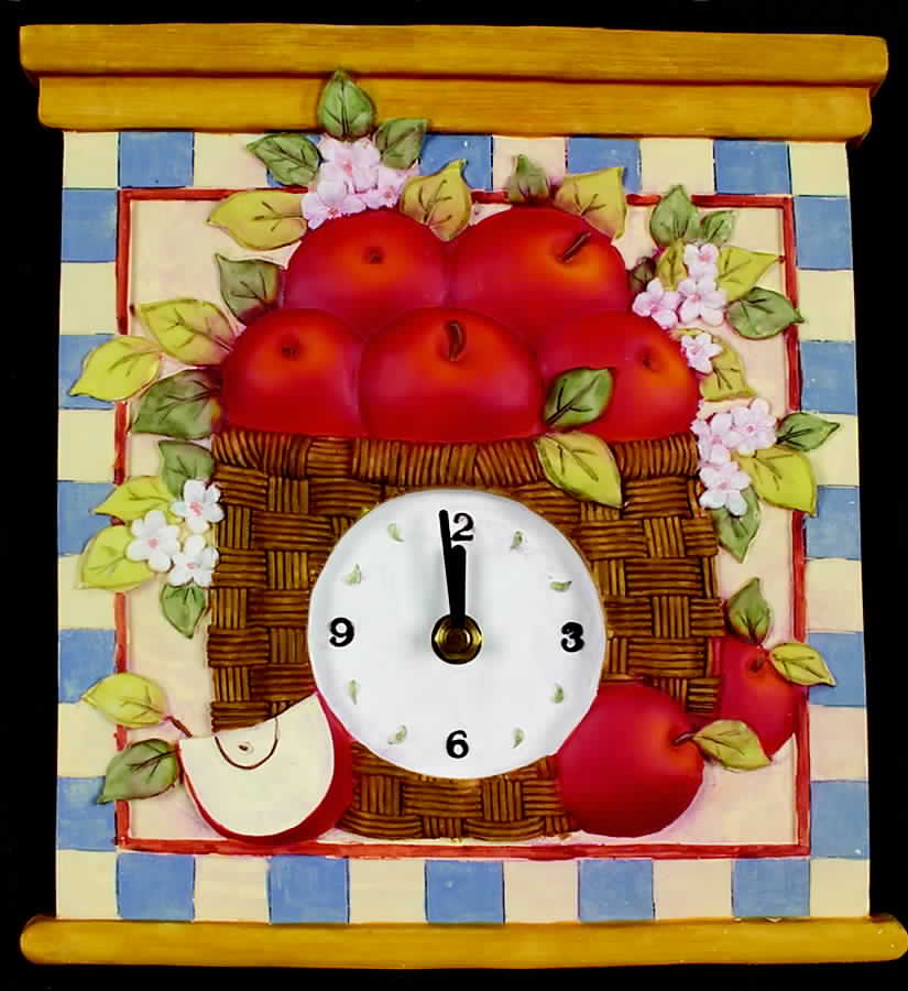 Apple Basket Hanging Wall Clock by International-1