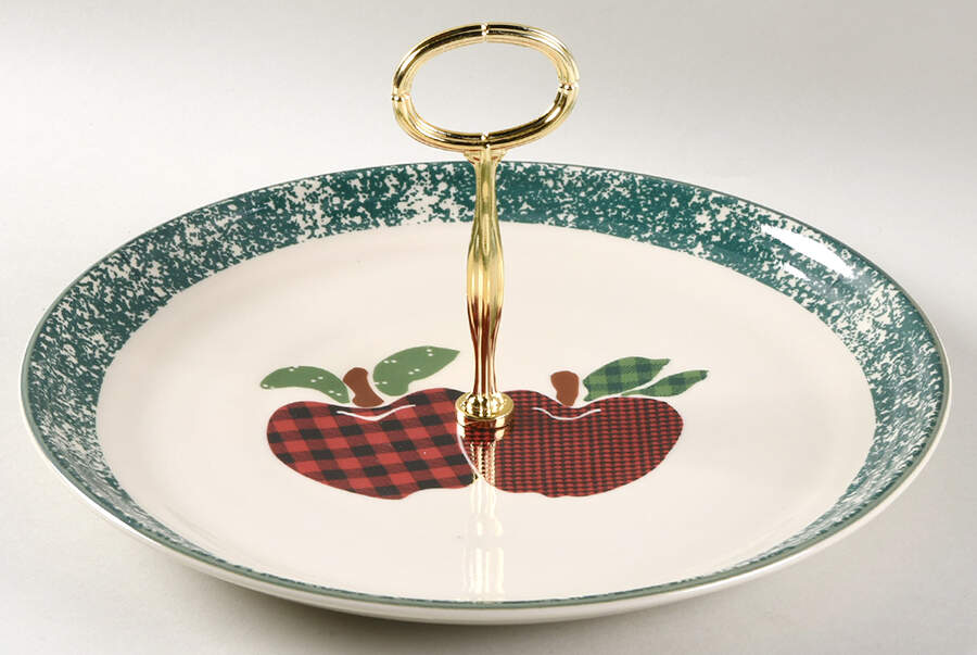 Applejack Round Serving Plate with Center Handle (Dp) Hc by International-1
