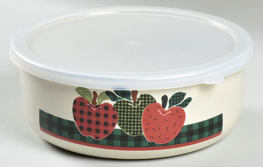 Applejack 7" Metal Bowl & Plastic Lid by International-1