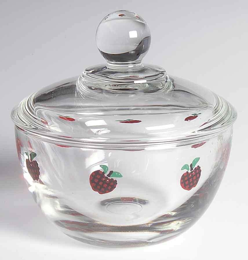 Applejack Glassware Sugar Bowl & Lid by International-1