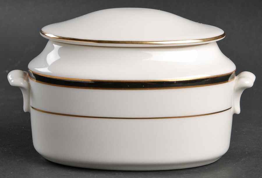 Aristocrat Black Sugar Bowl & Lid by International-1